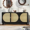 Modern Storage Cabinet With Rattan Door And Adjustable Shelves, Accent Cabinet Buffet Cabinet For Living Room-ModernLuxe -ModernLuxe GUEST 561a0493 9cf1 4464 8977 3b7f3607c123