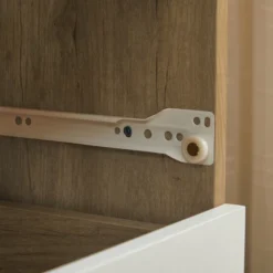 Modern 6 Drawer Dresser With Solid Wood Legs And Handles, White + Oak - ModernLuxe -ModernLuxe GUEST 56ed5c25 4d26 4f35 b392 5fc5194ad347