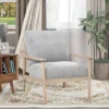 Retro Accent Chair With Solid Wood Frame And Vertical Slatted Back-ModernLuxe -ModernLuxe GUEST 5700acca c470 4122 a429 3b521a88c8a0