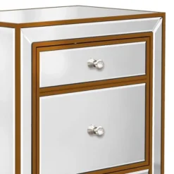 Modern Mirrored Nightstand With 1 Door, Silver - ModernLuxe -ModernLuxe GUEST 5700cc10 1243 4736 a1f6 8266d159d7bd