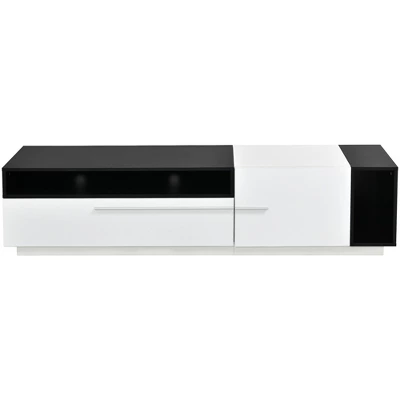 Two-Tone Design TV Stand For TVs Up To 70" - ModernLuxe 6 Two-Tone Design TV Stand For TVs Up To 70" - ModernLuxe - Image 4