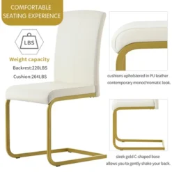 5 PCS Round Dining Table Set With Faux Marble Dining Table And Metal Legs, White-ModernLuxe -ModernLuxe GUEST 57e70037 8fe7 4c5e 8f98 83e3d375cf5e