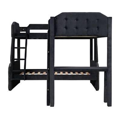 L-Shaped Twin Over Full Bunk Bed And Twin Loft Bed With Desk-ModernLuxe 8 L-Shaped Twin Over Full Bunk Bed And Twin Loft Bed With Desk-ModernLuxe - Image 6