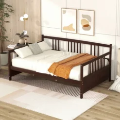 Full Size Wood Daybed With Support Leg-ModernLuxe -ModernLuxe GUEST 5b98095c d3f2 43af bd3a 5c29fb194f0f