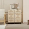 Set Of 2, Natural Rattan Cabinets With 4 Drawers - ModernLuxe -ModernLuxe GUEST 5bc0359b 8481 411b 9891 0752197ab73d