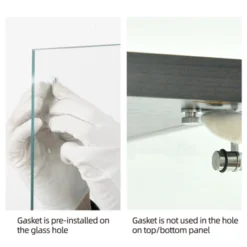 Freestanding Glass Display Cabinet With 4 Shelves And Doors - ModernLuxe -ModernLuxe GUEST 5bdeb60e ae3d 4116 a1e3 deca0adb5608