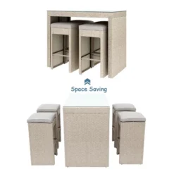 5-piece Patio Rattan Bar Dining Table Set With 4 Stools-ModernLuxe 19 5-piece Patio Rattan Bar Dining Table Set With 4 Stools-ModernLuxe -ModernLuxe GUEST 5c0075ff 2274 440b a952 f68646a802c2