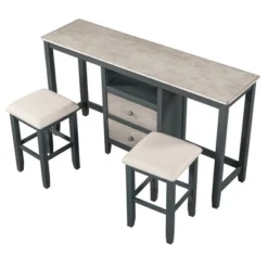 Rustic 3-Piece Counter Height Wood Dining Table Set With 2 Storage Drawers And 2 Stools-ModernLuxe 17 Rustic 3-Piece Counter Height Wood Dining Table Set With 2 Storage Drawers And 2 Stools-ModernLuxe -ModernLuxe GUEST 5cf65b3e 3030 44c7 88a4 42ed9e2f6769