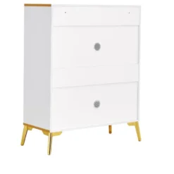 Modern Elegant Storage Cabinet, Gold+White - ModernLuxe -ModernLuxe GUEST 5e0562e2 4484 4706 b8ba a8a5c7f91027