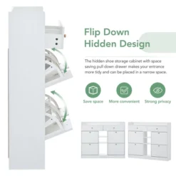 Modern Multifunctional Shoe Cabinet With 4 Turnover Drawers - ModernLuxe -ModernLuxe GUEST 5e5cee7f a123 4b1c 9e16 e6f3883463d4