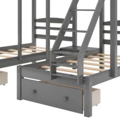 Full Over Twin & Twin Bunk Bed, Gray - ModernLuxe 17 Full Over Twin & Twin Bunk Bed, Gray - ModernLuxe -ModernLuxe GUEST 5ed0ba04 f35b 4530 9ae5 5d4bc1becf89