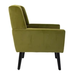 Modern Soft Velvet Upholstered Accent Chair With Armrests - ModernLuxe -ModernLuxe GUEST 5ed958db f3ba 41de b187 546e9cebfa14