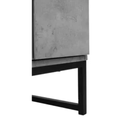 Modern Nightstand With Geometric Elements, Bedside Table With 2 Drawers, Cement Gray-ModernLuxe -ModernLuxe GUEST 5f6cba44 a4f7 44a4 b1ca c18949a1509a