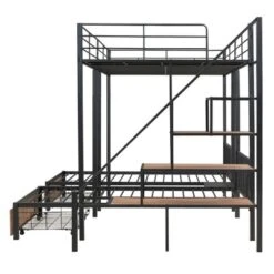 Full Over Twin-Twin Triple Bunk Bed With Drawers And Staircase - ModernLuxe -ModernLuxe GUEST 5f89cb1e e663 463b 93ab dc607e583caf
