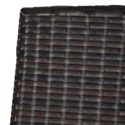 5-Piece Patio Rattan Dining Table Set , Counter Height PE Wicker Dining Table Set With Umbrella Hole And 4 Foldable Chairs, Brown-ModernLuxe -ModernLuxe GUEST 5fe4ac44 363c 43f2 8263 839479173518