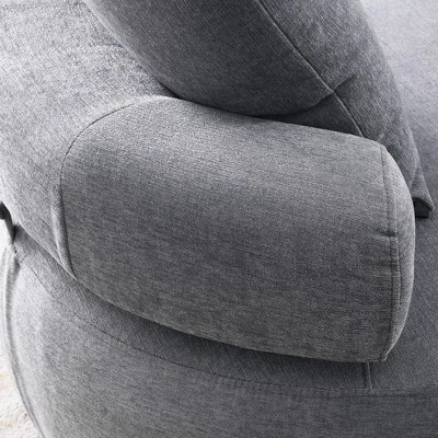 Modern Chenille Accent Reading Chair, High-Stretch Round Lounge Sofa-ModernLuxe 13 Modern Chenille Accent Reading Chair, High-Stretch Round Lounge Sofa-ModernLuxe - Image 11