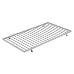 Twin Over Full Steel Bunk Bed With Twin Size Trundle Bed And Two-Side Ladders-ModernLuxe -ModernLuxe GUEST 60c87c75 f112 45ed a36d 6c200cae7fe5