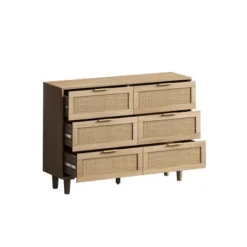 43.31" 6-Drawer Rattan Storage Cabinet For Living Room And Bedroom - ModernLuxe -ModernLuxe GUEST 6100509f 9245 454c 9e37 5314f5c38e94