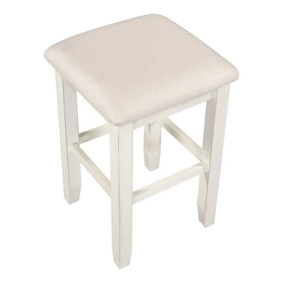 Rustic 3-Piece Counter Height Wood Dining Table Set With 2 Storage Drawers And 2 Stools-ModernLuxe 13 Rustic 3-Piece Counter Height Wood Dining Table Set With 2 Storage Drawers And 2 Stools-ModernLuxe - Image 11