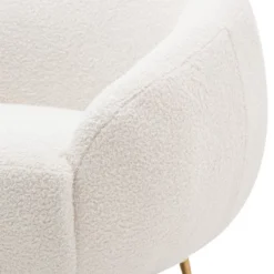 Modern Accent Chair, Teddy Short Plush Particle Velvet Armchair With Ottoman-ModernLuxe -ModernLuxe GUEST 624eb349 9a27 4fcc 9407 f8913d2f73cf
