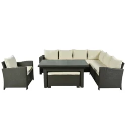 6 PCS Patio Outdoor Rattan Sectional Sofa Set, Conversation Seating Group With Cushions-ModernLuxe -ModernLuxe GUEST 6256262d 1cec 47f6 b9c2 6658a578dd7c