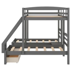 Full Over Twin & Twin Bunk Bed, Gray - ModernLuxe 16 Full Over Twin & Twin Bunk Bed, Gray - ModernLuxe -ModernLuxe GUEST 6270b07f 33ee 4eb7 8c36 2fadcd7bd6ff