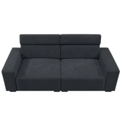 87" Velvet 2-Seater Sectional Sofa With Multi-Angle Adjustable Headrest - ModernLuxe -ModernLuxe GUEST 63554f2b 369a 48aa bce6 0aceeb9934ba