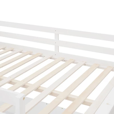 Full Size Wooden Loft Bed With Shelves And Desk - ModernLuxe 11 Full Size Wooden Loft Bed With Shelves And Desk - ModernLuxe - Image 9