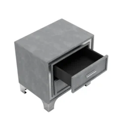 Mid Century Nightstand With 2 Drawers, Velvet Bedside Table With Metal Legs-ModernLuxe -ModernLuxe GUEST 63a5f189 4ce2 4e2e b7fb 8729eb896137