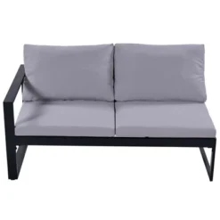 Industrial Style Outdoor Sofa Combo Set With 2 Loveseats, 1 Single Sofa, 1 Table And 2 Ottomans - ModernLuxe -ModernLuxe GUEST 63b32fef 935e 4288 bf63 b12208251533