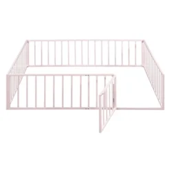 Queen/Full/Twin Size Metal Floor Bed Frame With Fence And Door-ModernLuxe -ModernLuxe GUEST 63d149f3 20f1 41cd ab46 7d407848c112
