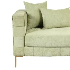 80.5" Modern Upholstered Sofa With Golden Metal Legs And 4 Pillows-ModernLuxe -ModernLuxe GUEST 6496ca92 ccbf 4640 9b7e 3c790b5b14af