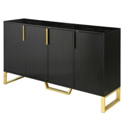 Modern Buffet Sideboard Cabinet With Metal Handles & Legs And Adjustable Shelves-ModernLuxe -ModernLuxe GUEST 649fdb61 77cd 4901 9395 f6dc3858280c