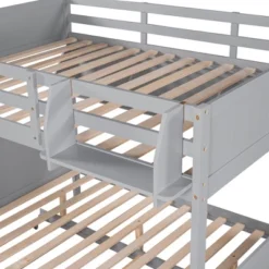 Separable Full-Over-Full Bunk Bed With Twin Size Trundle And Bookshelf - ModernLuxe -ModernLuxe GUEST 6622daff f516 448b ad7e 480d59ccf9cb