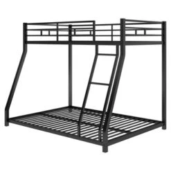 Twin Over Full Metal Floor Bunk Bed With Ladder-ModernLuxe -ModernLuxe GUEST 667cc580 1c7d 483d b48c a869c6889792