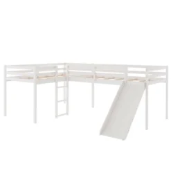 L-Shaped Twin Size Loft Bed With Ladder And Slide - ModernLuxe 14 L-Shaped Twin Size Loft Bed With Ladder And Slide - ModernLuxe -ModernLuxe GUEST 66bfead8 8ea2 4fdc b807 a0a720d0c033