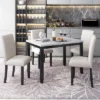 Modernluxe Faux Marble 5-Piece Dining Set Table With 4 Thicken Cushion Dining Chairs Beige+Black 1 Modernluxe Faux Marble 5-Piece Dining Set Table With 4 Thicken Cushion Dining Chairs Beige+Black -ModernLuxe GUEST 671952f6 901b 4837 9d4f cd51d55e43af