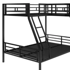 Twin Over Full Metal Bunk Bed With Twin Size Loft Bed And Desk, Black - ModernLuxe -ModernLuxe GUEST 6885c76d 6e49 4e55 9f13 9407fb9bf230
