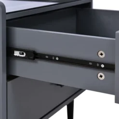 Modern Nightstand With Wireless Charging, USB Port And Adjustable LED Lights, End Table With 2 Drawers-ModernLuxe -ModernLuxe GUEST 68d63dce 720e 4be5 b449 4351eadebc35