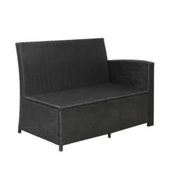 6-Piece Outdoor Patio Sectional Sofa With Glass Table And Ottoman For Pool, Backyard, Lawn - ModernLuxe -ModernLuxe GUEST 691c3490 82d8 4eea addb 373e559d98d7