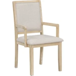 5 PCS Round Extendable Dining Table Set With Butterfly Leaf And 4 Upholstered Dining Armchairs-ModernLuxe -ModernLuxe GUEST 6922cf99 b88a 4f43 a150 739a7885a701