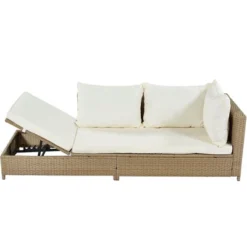 3 PCS Outdoor Rattan Patio Sectional Sofa Set With Adjustable Chaise Lounge Frame And Tempered Glass Table-ModernLuxe -ModernLuxe GUEST 69e29ce6 5819 461f 9bbb 4c22cd4bc31d
