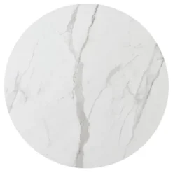 5 PCS Round Dining Table Set With Faux Marble Dining Table And Metal Legs, White-ModernLuxe -ModernLuxe GUEST 6a440cca 4948 4261 a6ea 902b82736f9d