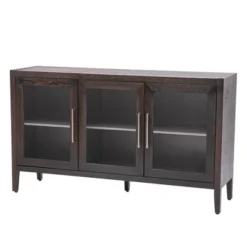 Modern Sideboard, Buffet Storage Cabinet With Tempered Glass Doors And Adjustable Shelves-ModernLuxe -ModernLuxe GUEST 6bd736d2 5d6a 44b6 aded 2098bbd714e1