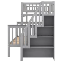 Twin Over Full Stairway Bunk Bed With Storage-ModernLuxe -ModernLuxe GUEST 6c2c2ba0 3b0c 4a35 a0be ba9020108a8a