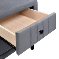 Velvet Upholstered Wooden Nightstand, Bedside Table With 2 Drawers-ModernLuxe -ModernLuxe GUEST 6c4b190c c19c 4971 88eb ca068e88a292