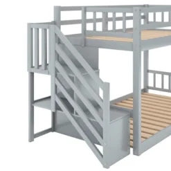 Twin Over Twin Bunk Bed With Storage Ladder - ModernLuxe -ModernLuxe GUEST 6cb7443b 8cbc 4f38 96e7 c8c70bab0761