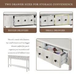 60"L Rustic Console Table With Two Different Size Drawers And Bottom Shelf-ModernLuxe 14 60"L Rustic Console Table With Two Different Size Drawers And Bottom Shelf-ModernLuxe -ModernLuxe GUEST 6cfbd877 1519 4194 a736 07fbe8792b9d