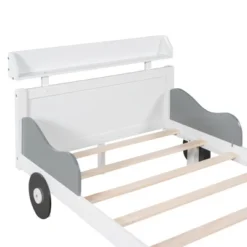 Twin Size Car-Shaped Wooden Platform Bed With Storage Shelf-ModernLuxe -ModernLuxe GUEST 6d291b6b 0c70 4221 b6a6 6bd22239c0fc