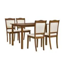 5-Piece Wood Dining Table Set With Upholstered Chairs-ModernLuxe -ModernLuxe GUEST 6d9d64ca 7c62 44c1 808a f44f74923576